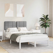 Letto con Testiera Rivestita-Struttura Letto con Testiera Grigio chiaro 120 x 190 cm 981342