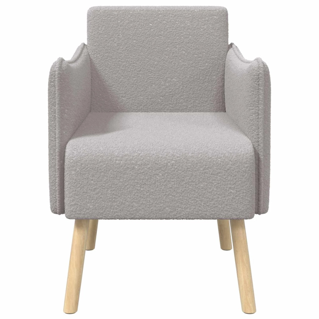 Sedia d'accento Grigio Chiaro Bouclé 42044823