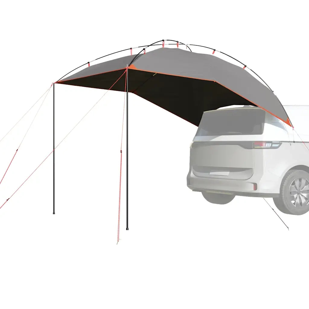 Tenda da Campeggio per Auto Grigio e Arancione Impermeabile 4009523