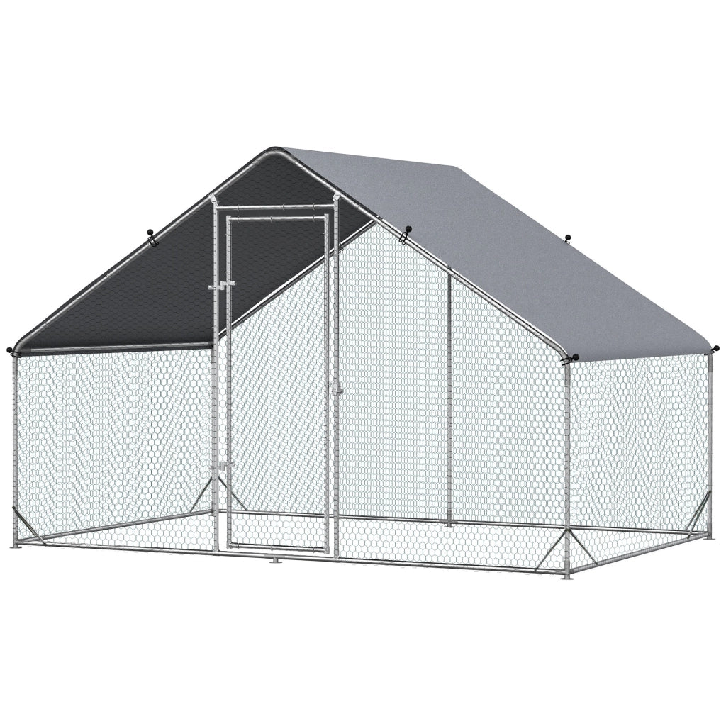 Pollaio da Giardino ¨C Minimal ¨C Argento, Acciaio, 3x2x2m
