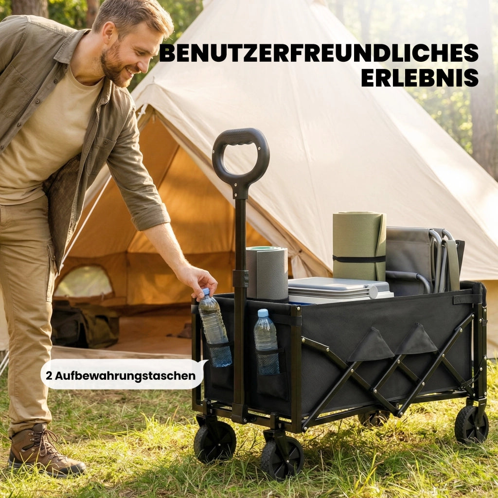 Carrello da Giardino Piegevole ¨C zephmum ¨C 80L Grigio