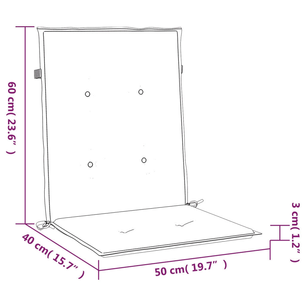 Cuscini per Sedia 4 pz Grigi in Tessuto Oxford 47551