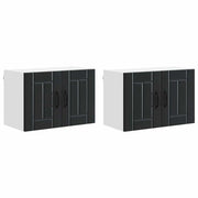Pensile da cucina | Armadietto a muro LUCCA 2 pz Nero 60 x 31 x 40 cm