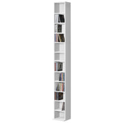 Scaffale a Colonna Tynset con 12 Scomparti per CD DVD 175x20x20 cm Bianco [en.casa]