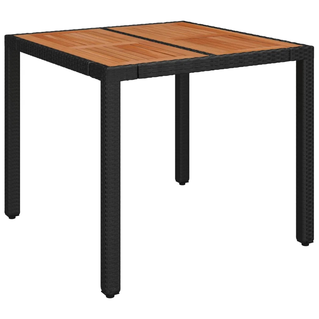 Set da Pranzo da Giardino 5 pz Nero con Cuscini in Polyrattan 3212469