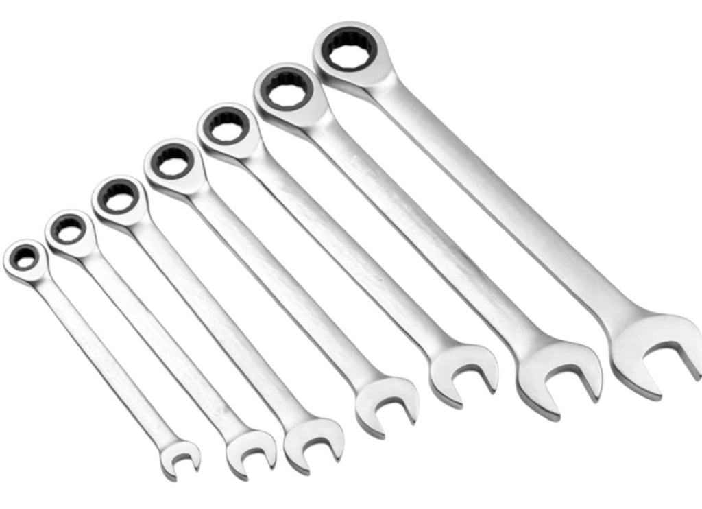 Set 7 chiavi combinate corte a cricchetto 8, 10, 11, 13, 14, 17 e 19mm 702-B