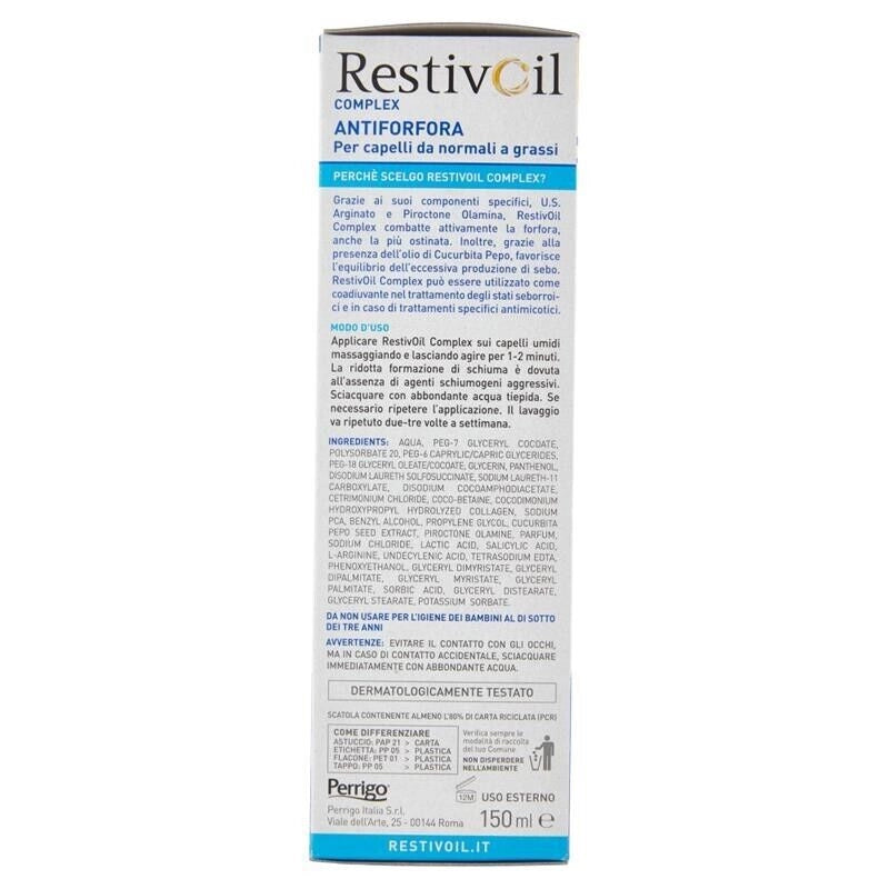 RESTIVOIL COMPLEX OLIO-SHAMPOO PER CUTE SENSIBILE ANTIFORFORA 150 ML