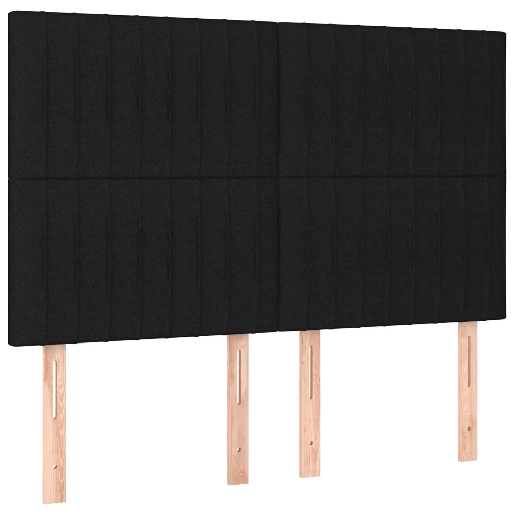 Giroletto a Molle con Materasso Nero 140x190 cm in Tessuto 3137311
