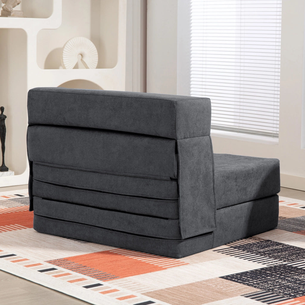 Divano letto trasformabile ¨C Xylo ¨C Schiuma grigio scuro con cuscini