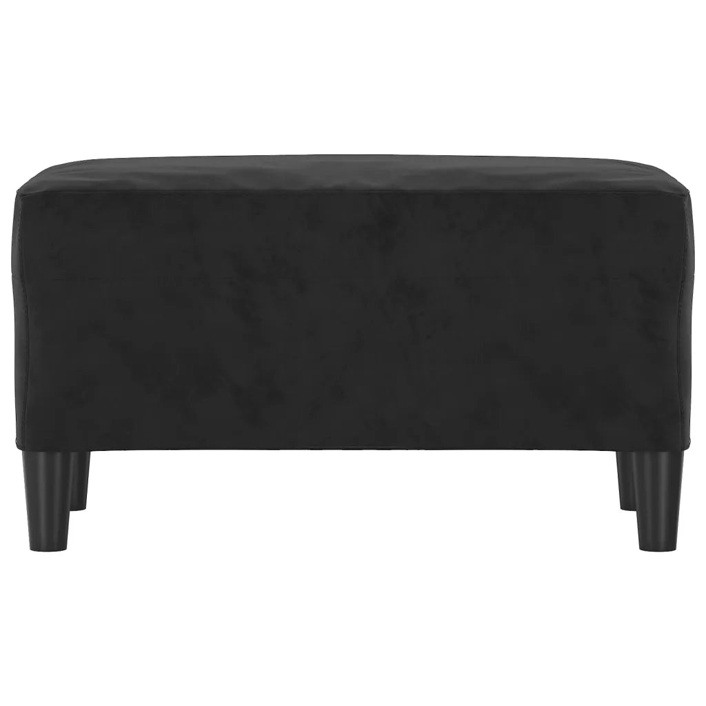 Panca Nera 70x35x41 cm in Velluto 349402