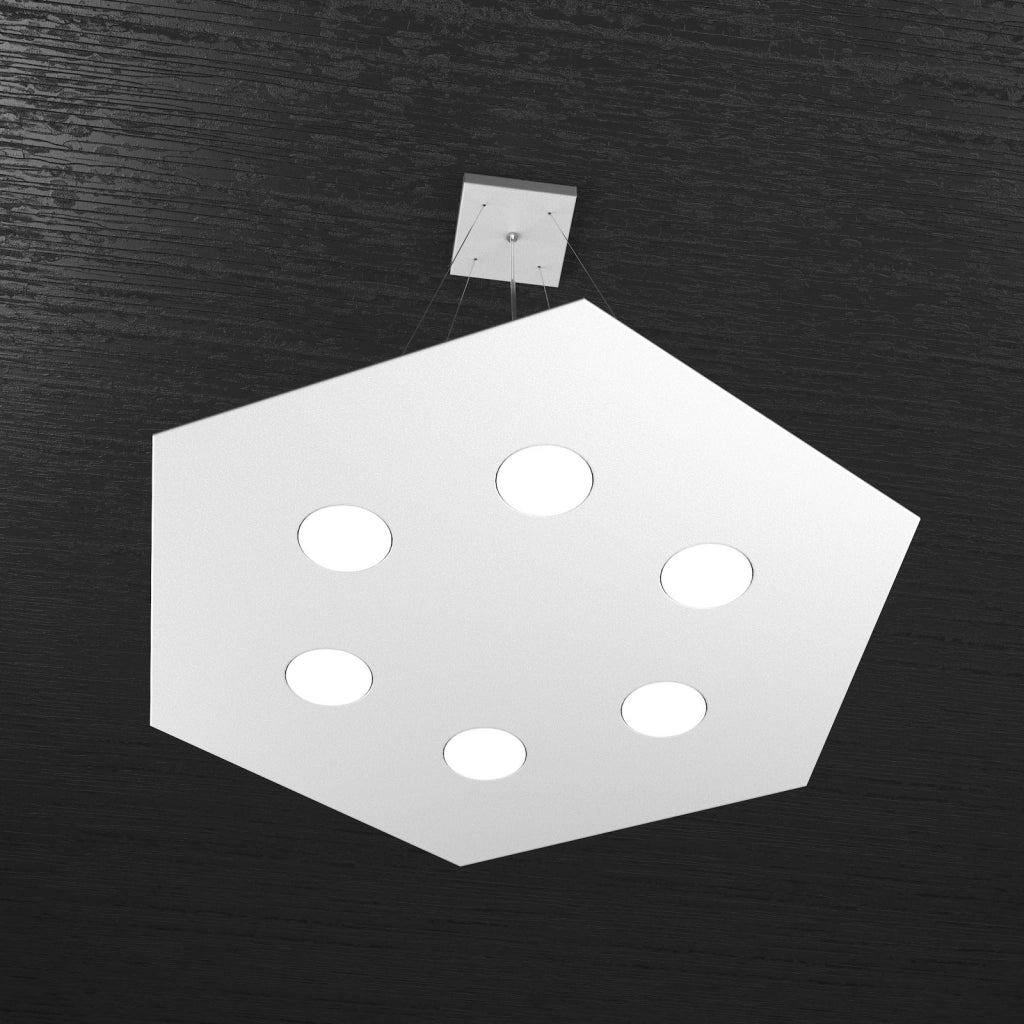 EXAGON SOSPENSIONE 6 LUCI GRIGIO 1142-SG-GR