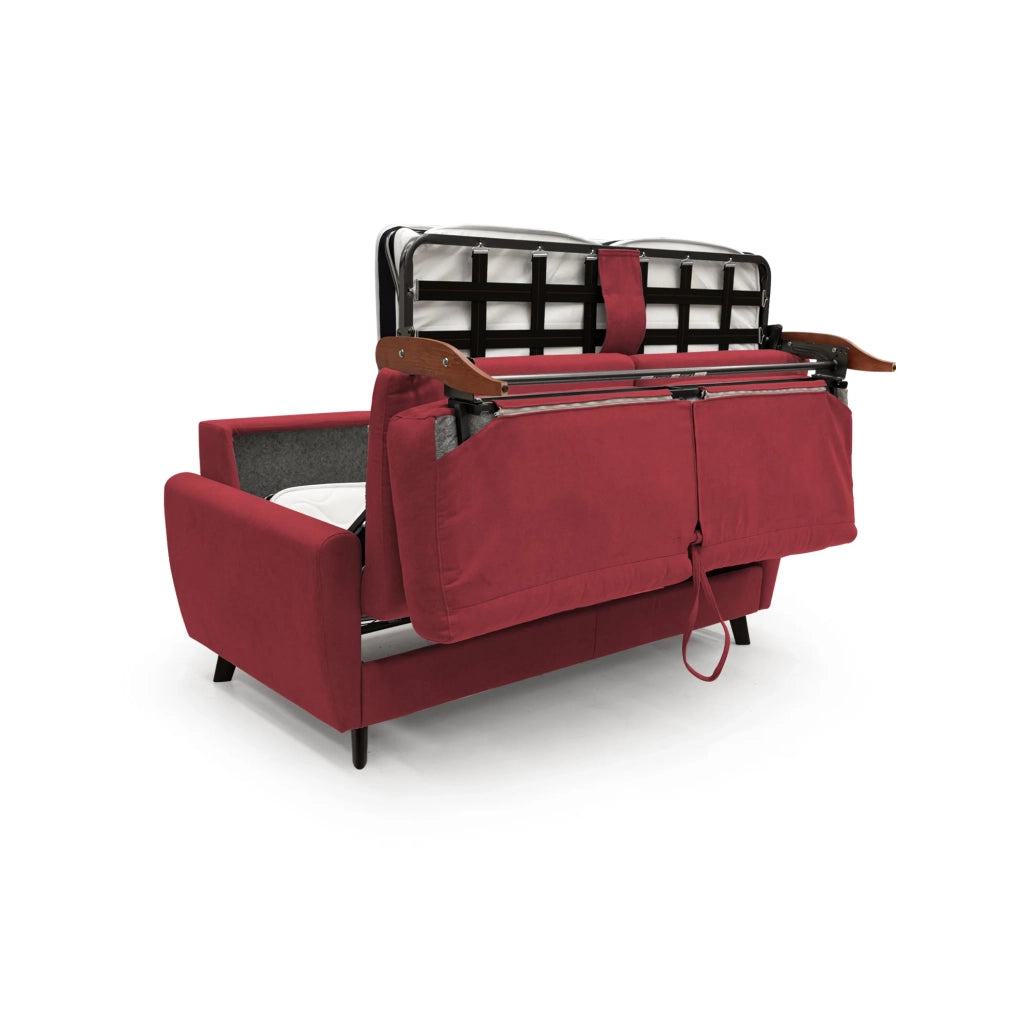 Callisto Divano letto matrimoniale 188 cm rosso