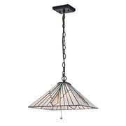 Lampada sospensione Tiffany vetrata ALDERLEY Ø38 E27 Elstead