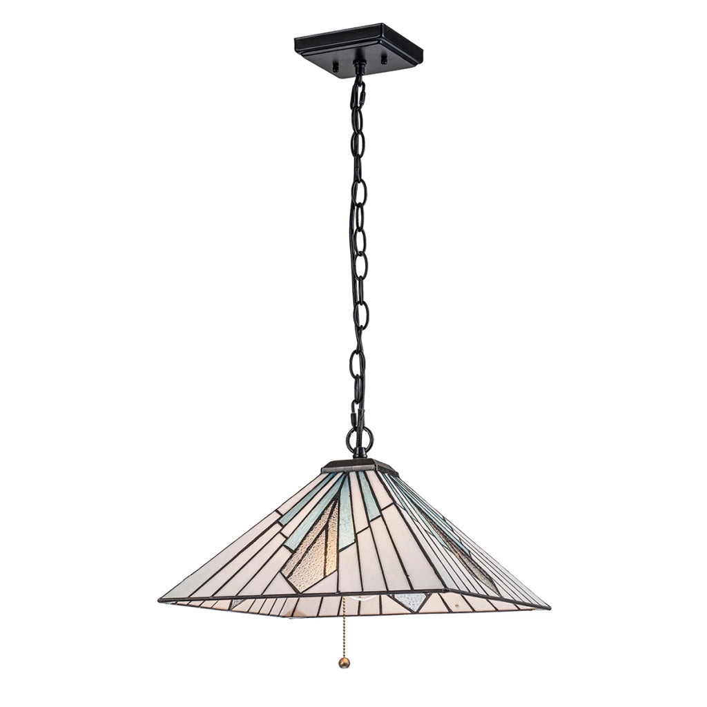 Lampada sospensione Tiffany vetrata ALDERLEY Ø38 E27 Elstead