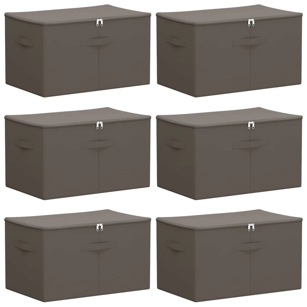 Scatola di Stoccaggio 6 pz Antracite 55 x 35 x 32 cm CFW8278024