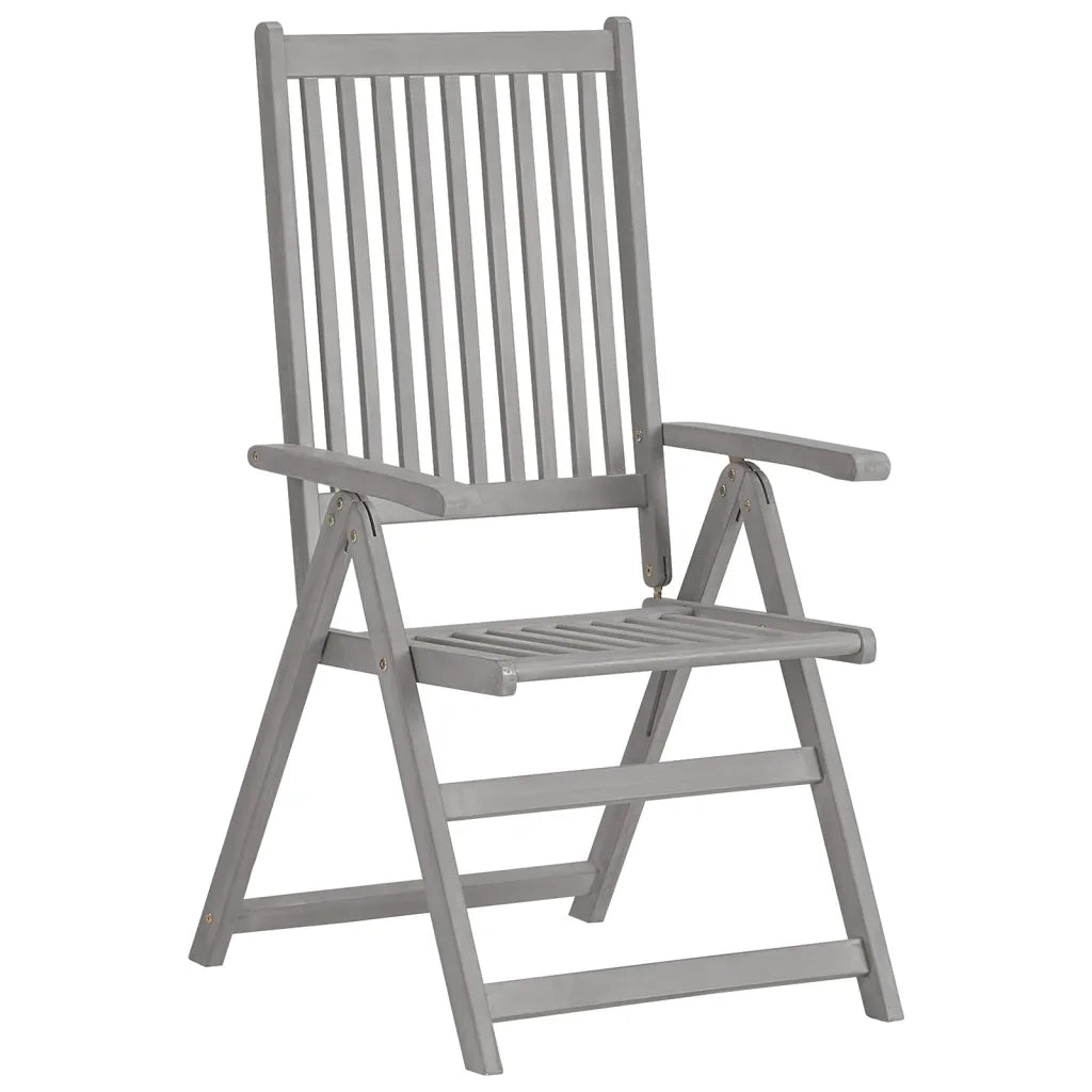 Sedie da Giardino Reclinabili 4 pz con Cuscini Massello Acacia 3065378