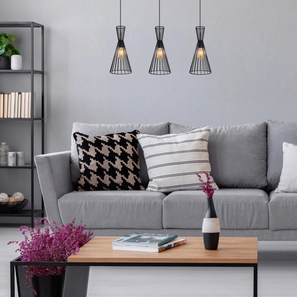 Lampada a sospensione industriale E27 60W nero Rabalux