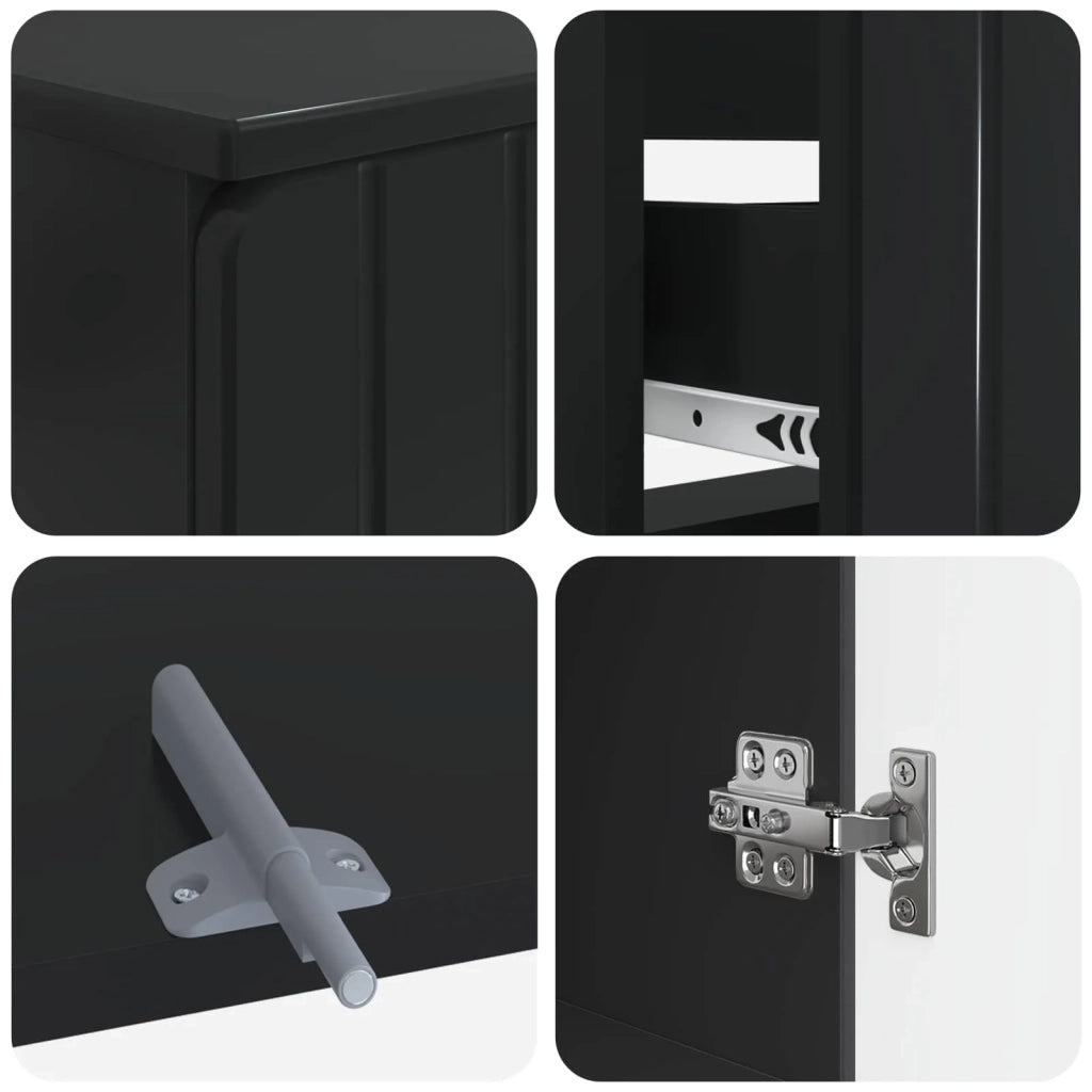 Set di Armadi da Bagno da 2 Pezzi ZWOLLE Nero 3417676