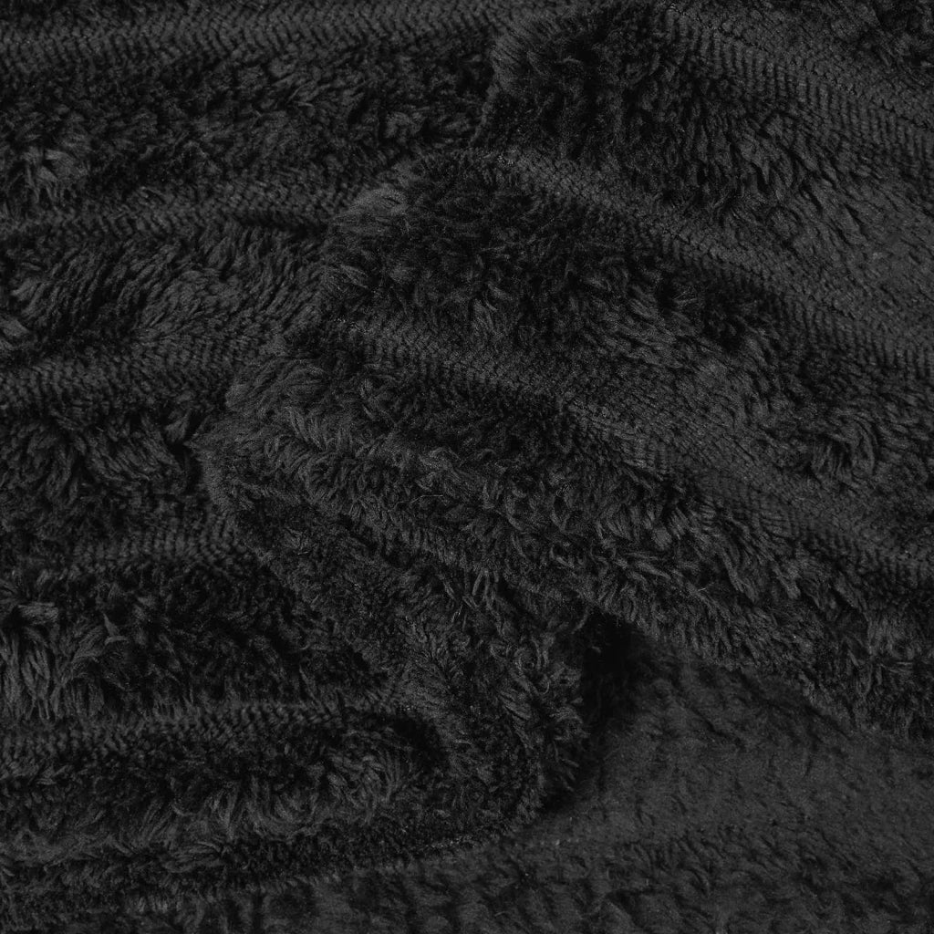 Coperte da Pile 6 pcs Nero 270 x 240 cm Panno