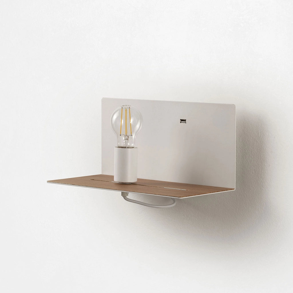 Applique con usb IVORY bianco