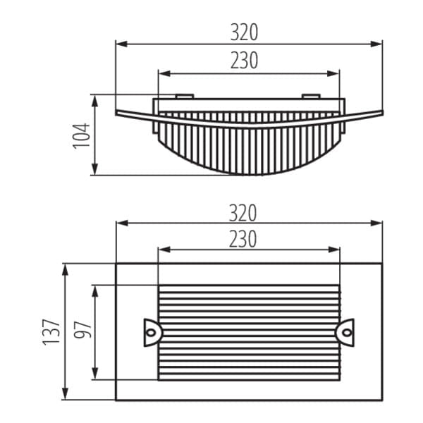 Plafoniera Kanlux TURK 7025 E27 IP54 trasparente bianca