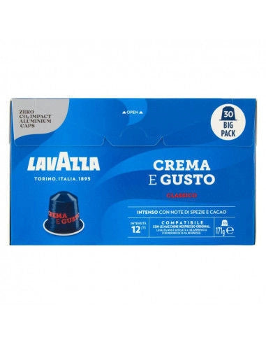 Lavazza 7034 Capsule Caffe' Nespresso Crema e Gusto 30 Pezzi