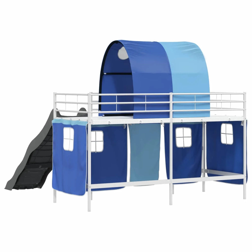 Struttura del letto loft per bambini Bianco e Blu 90 x 190 cm 42020859