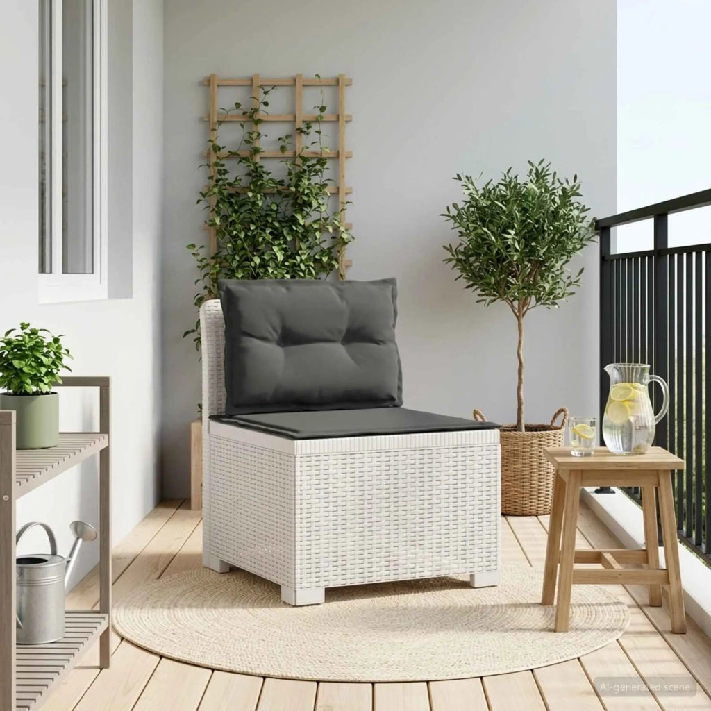 Divano da Giardino a 1 Posto con Cuscini Aspetto Rattan PP 8011805