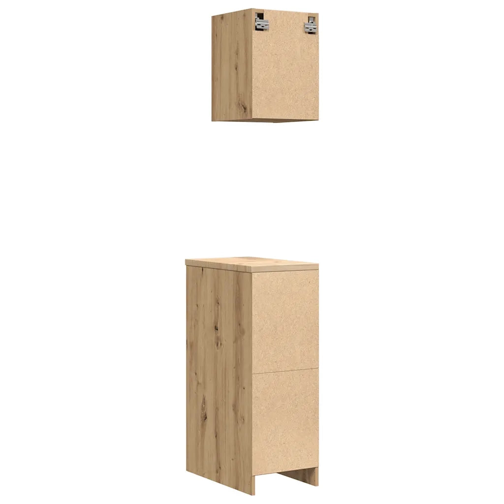 Armadi da Garage 2 pz Rovere Artigianale in Legno Multistrato 3328295