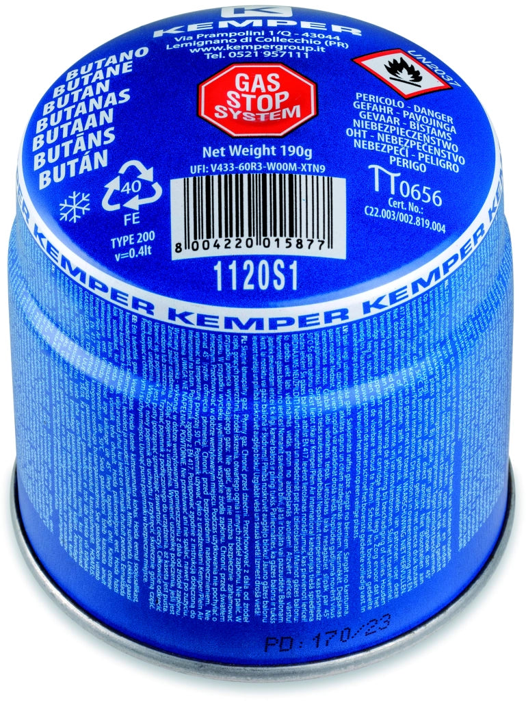 CARTUCCIA GAS TOP SAFE  gr. 190 (ml. 360) 36.00 pz