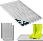 Set di 2 ripiani per scarpe grigi 45 x 30 cm