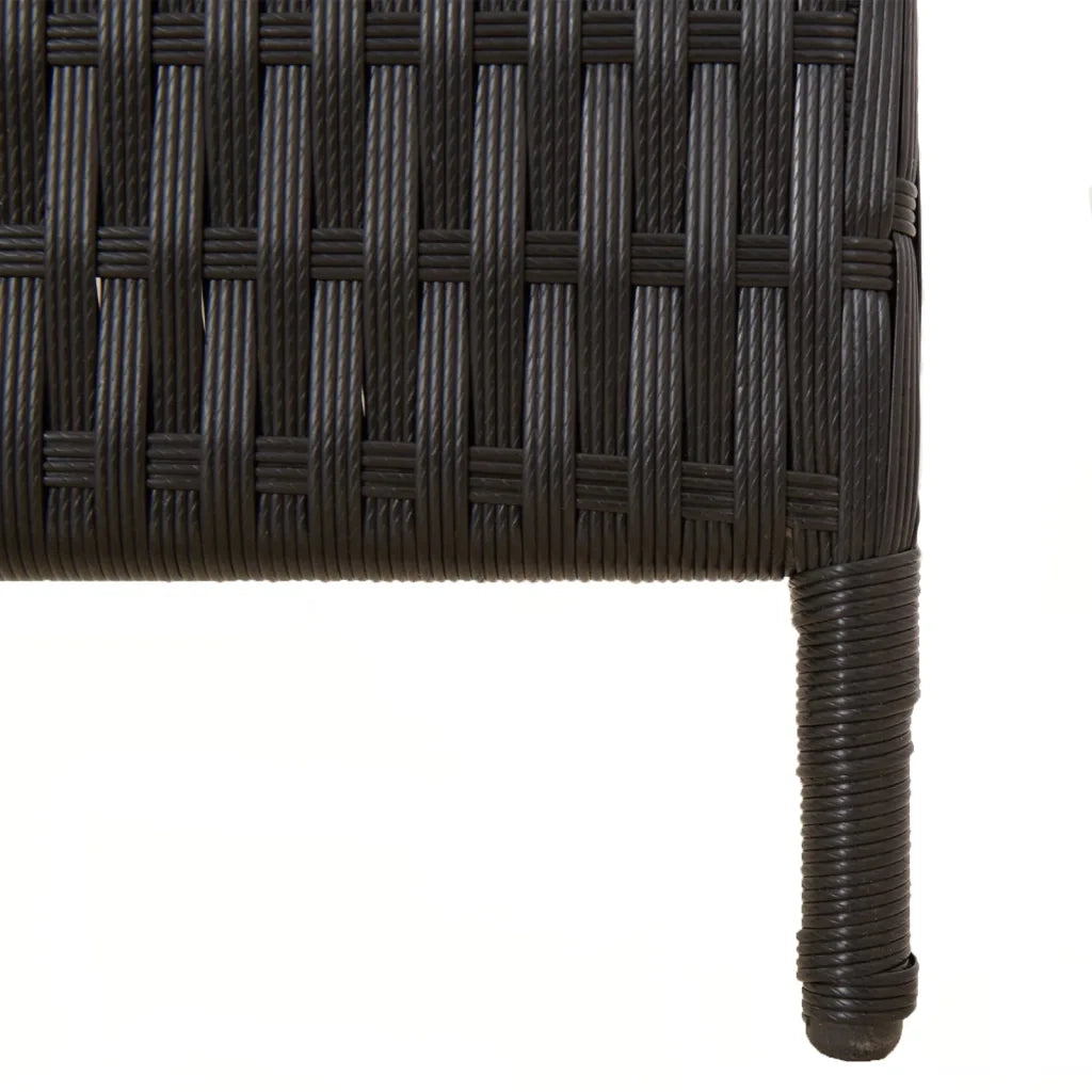 Divisorio per Ambienti | Divider per stanze | Paravento a 6 Pannelli Nero in Polyrattan