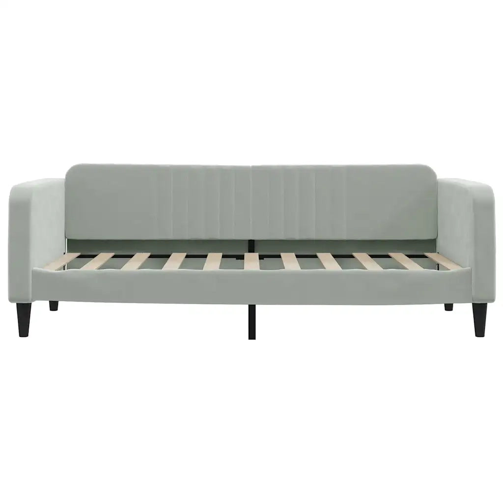 Divano letto | Sof¨¤ letto | Letto singolo Estraibile Cassetti Grigio Chiaro 100x190 Velluto
