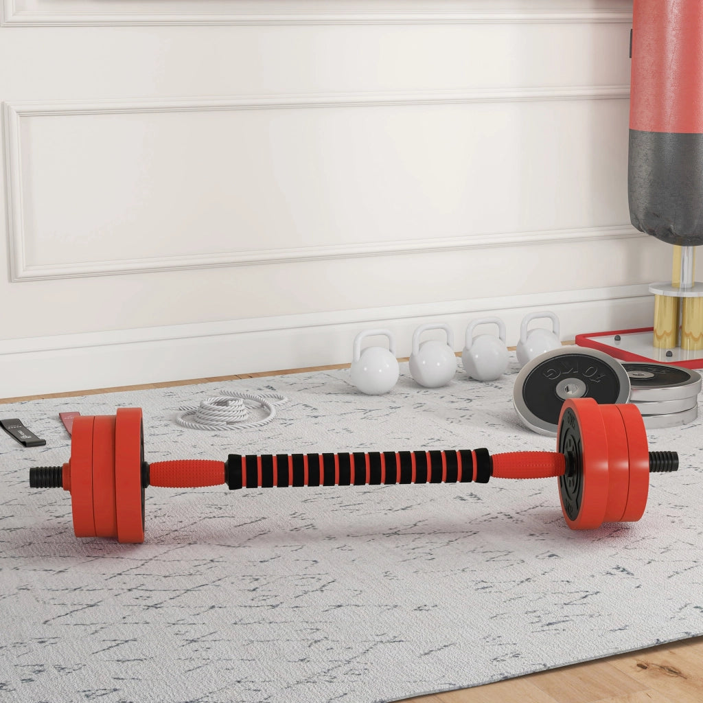Set Pesi da Palestra 4 in 1 ¨C Minimal ¨C 20 kg, Rosso