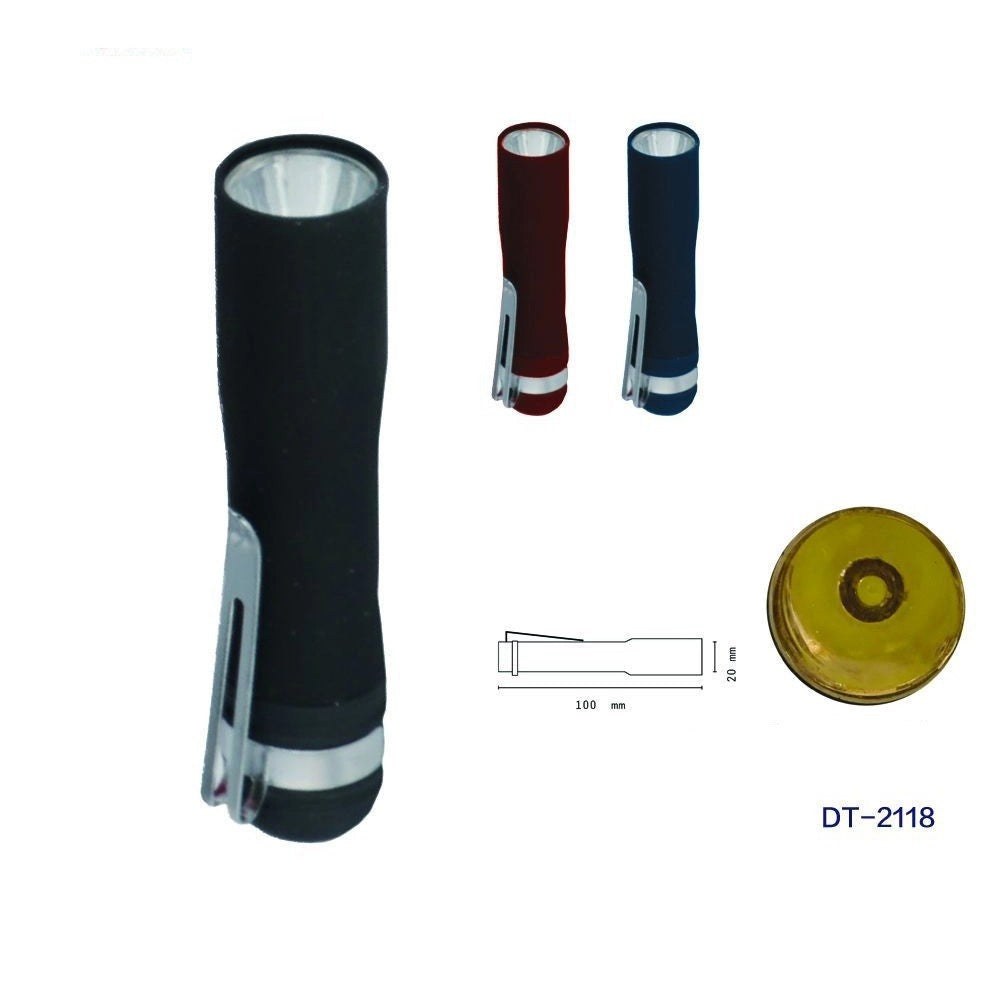Trade Shop - Set 2 Pezzi Mini Torcia Led Tascabile Ottimo Per Escursioni Campeggio Dt-2118 -