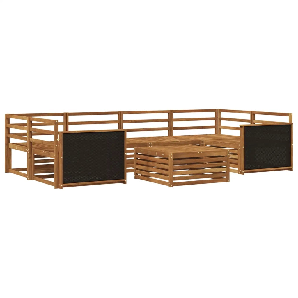 Set di divani da esterno 7 pcs Naturale 3383072