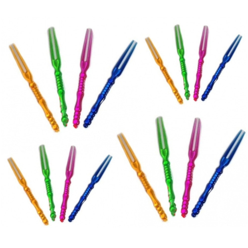 Trade Shop - 90 Forchettine In Plastica Trasparenti Colorate 2 Punte Per Frutta Aperitivo -