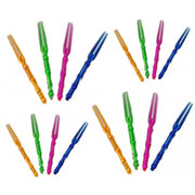 Trade Shop - 90 Forchettine In Plastica Trasparenti Colorate 2 Punte Per Frutta Aperitivo -