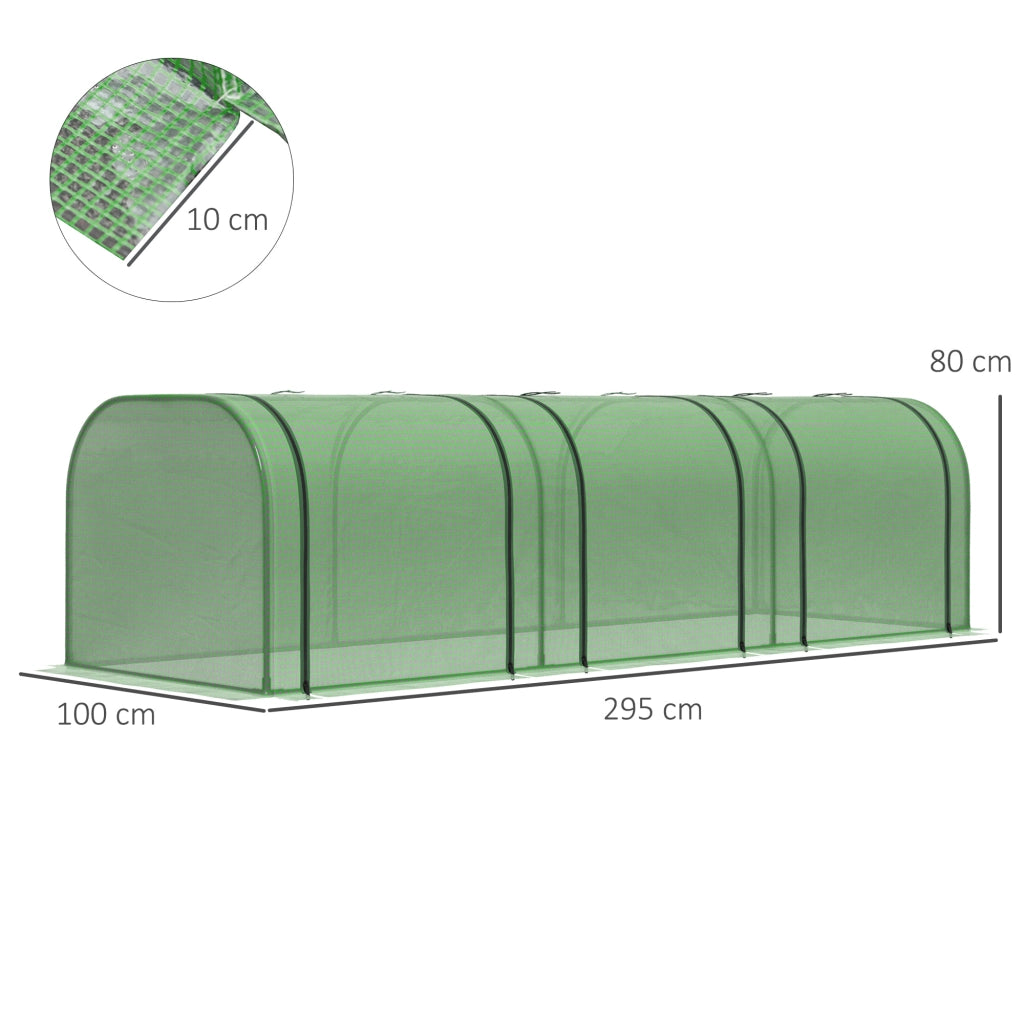 Mini Serra da Giardino ¨C zephmum ¨C Verde 295x100x80 cm