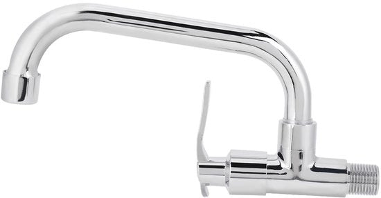 Flessibile Maniglia per Acqua Fredda a 360 Gradi - Materiali Messing/Roia Stato - Adatto per diametri di foro 22-30 mm - Altezza 16 cm - Funzione per acqua fredda solamente - Rubinetto per cucina