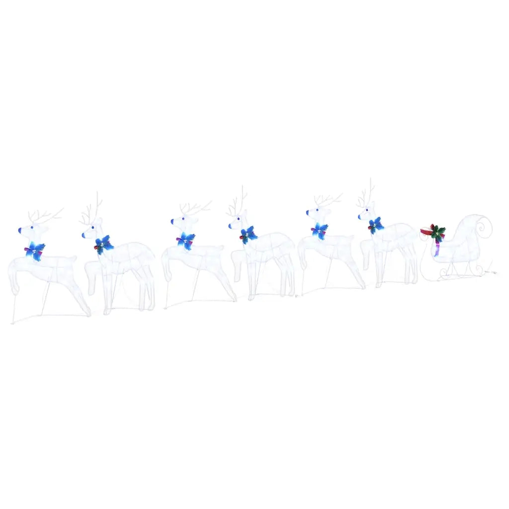 Renne LED 7 pcs Bianco Tessuto 3385892