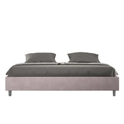 BS COM Letto con rete imbottito 180x190 microfibra glicine