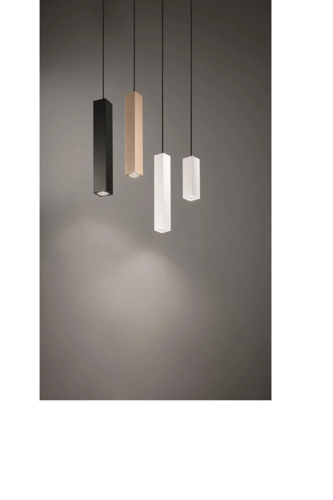 SOSPENSIONE ALOA PICCOLA 1 LUCE ATTACCO GU10 BIANCO H.20CM