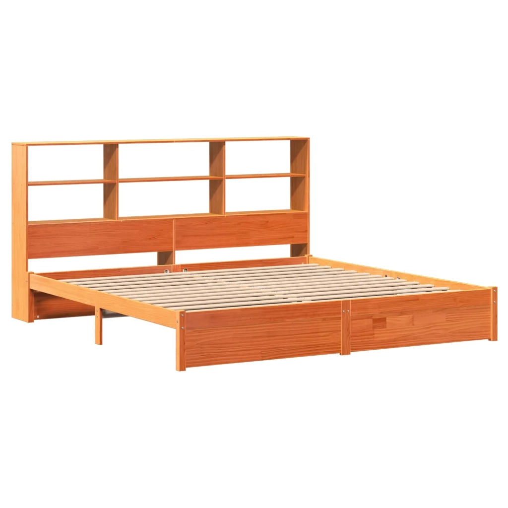 Struttura del letto con testiera contenitore Marrone Cera 3422705