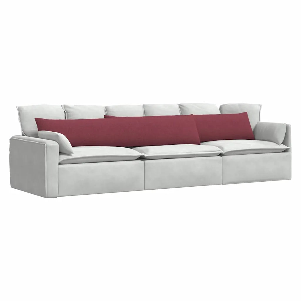Cuscini da Divano 2 pcs Rosso Vino 200 x 40 cm Tessuto 42013871