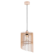 Lampada a sospensione SOLANA legno chiaro E27 Alfa