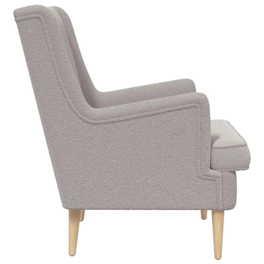 Poltrona Grigio Chiaro Bouclé 42029956