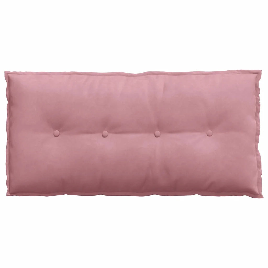 Cuscino per Schiena Rosa 100 x 50 cm Tessuto in Cords 42014765