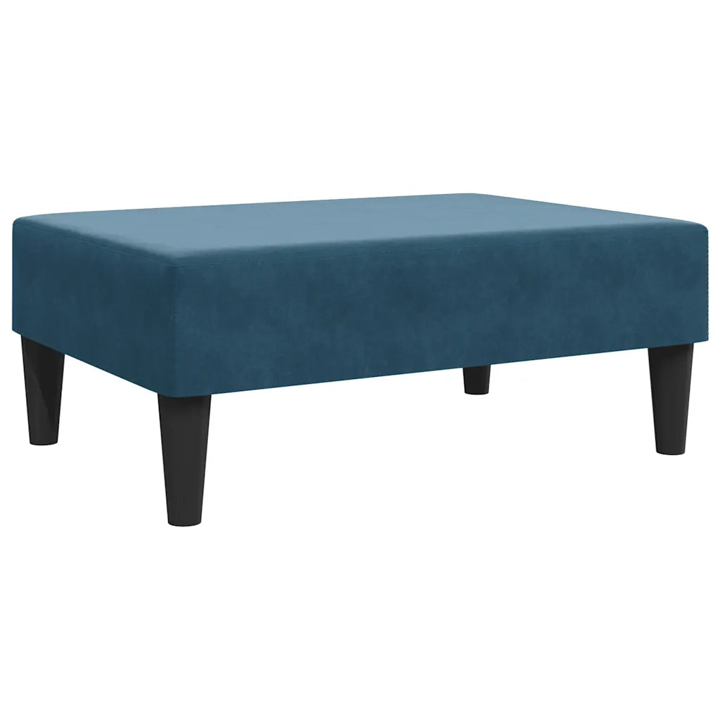 Poggiapiedi Blu 77x55x31 cm in Velluto 379556