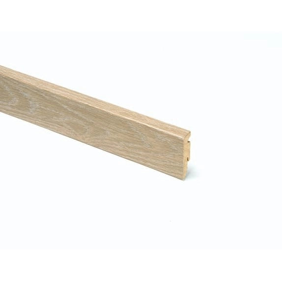 BATTISCOPA MDF ROVERE SBIANCATO RETTANGOLARE CM. 5